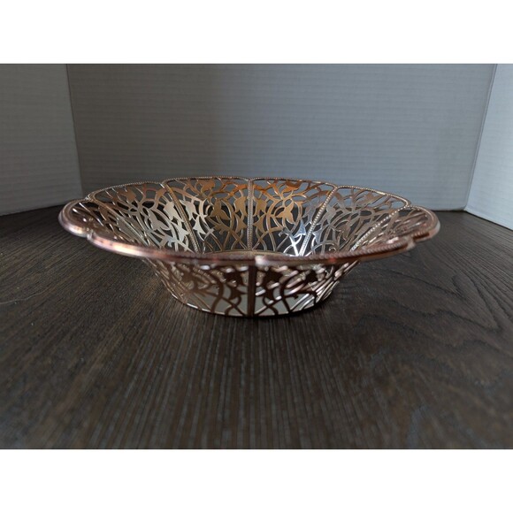 WMF Germany Art Nouveau Silverplated Bowl Ornate Floral Candy Dish Marked - Picture 9 of 16